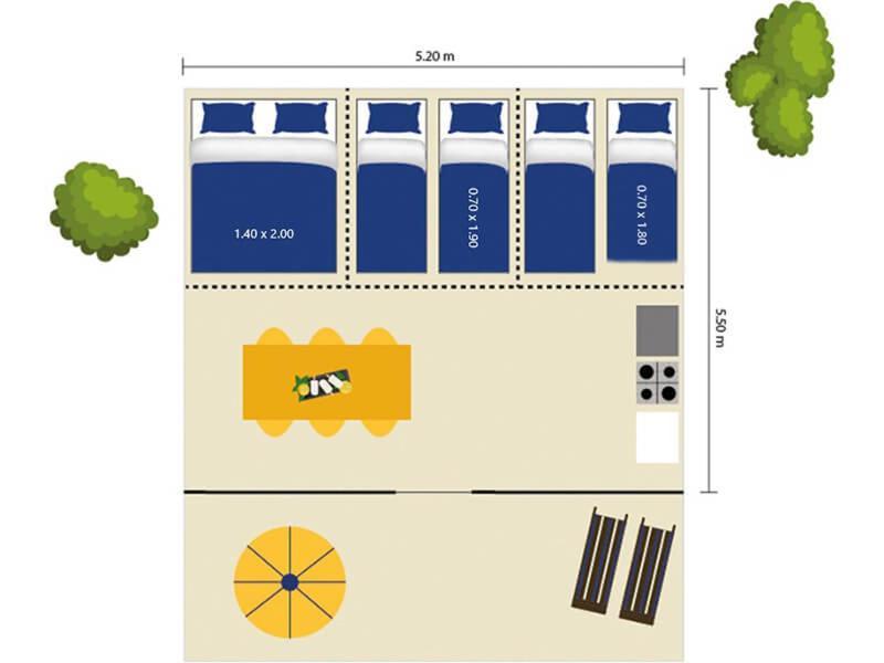 Easyatent Bungalow Tent Lanterna Červar-Porat Δωμάτιο φωτογραφία